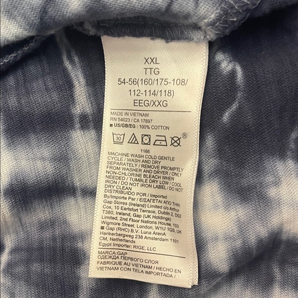 Nwts gap forever soft Tie-Dye Blue White short sleeve top T-shirt tee size XXL - Picture 10 of 11